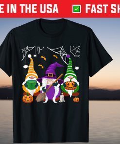 Cute Gnomes Autumn Pumpkin Fall Happy Halloween Holiday Gift Shirt