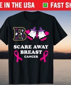 Cute Halloween Scare Away Breast Cancer T-Shirt