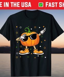 Dabbing Pumpkin Happy Halloween Pumpkin Day Tee Shirt