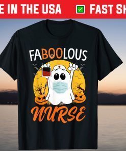 Fa Boo Lous Nurse Ghost Pumpkin Halloween Vibes T-Shirt