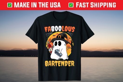 Faboolous Bartender Halloween Costume Boo Boo Crew Gift Shirt