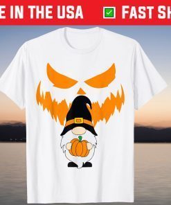 Fall Gnome Halloween Pumpkin Ghost Tee Shirt