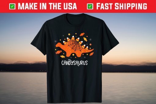 Funny Candy Corn Candy Saurus Dinosaur Halloween Us 2021 Shirt