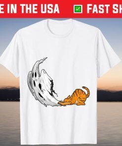 Ghost and Cat Halloween Costume T-Shirt