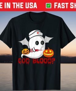 God Blood Funny Nurse Ghost Halloween Costume Tee Shirt