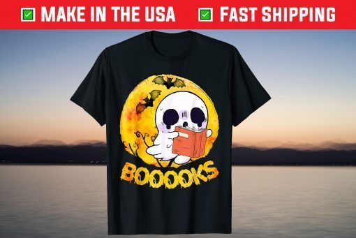 Halloween Booooks Boo Ghost T-Shirt