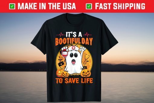 Halloween Costume It's Bootiful Day To Save Life Spooky Gift Shirt