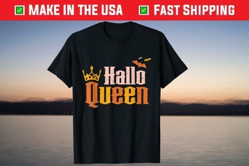 Halloween Cute Halloqueen Trick or Treat Crown Queen T-Shirt