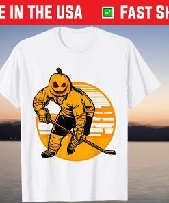 Halloween Ice Hockey Player - For Goalie Pumpkin T-Shirt