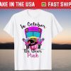 Halloween In October We Wear Pink School Bus Breast Cancer Tee Shirt