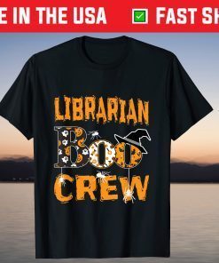 Halloween Librarian Teacher The Boo Crew Costume Tee Shirt