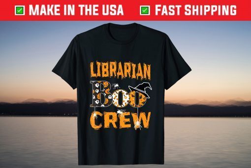 Halloween Librarian Teacher The Boo Crew Costume Tee Shirt