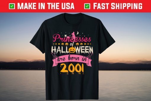 Halloween Princess Born In 2001 Birthday Tee Shirt