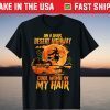 Halloween Witch Riding Brooms On A Dark Desert Highways T-Shirt