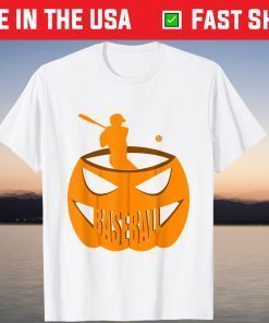 Happy Baseball Halloween Pumpkin Costume Who Love Sport Tee Shirt