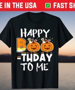 Happy Boo-thday To Me Halloween Pumpkin Birthday Tee Shirt