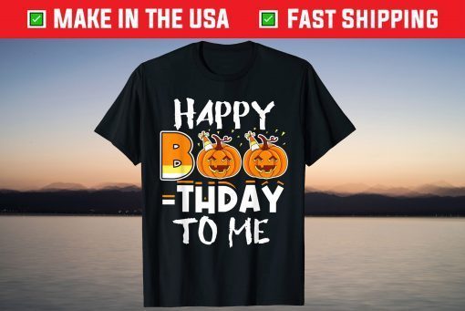 Happy Boo-thday To Me Halloween Pumpkin Birthday Tee Shirt