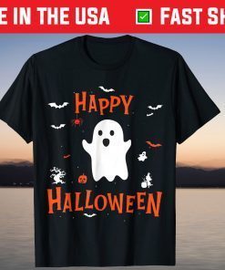 Happy Halloween 2021 Cute Ghost Trick or Treat T-Shirt