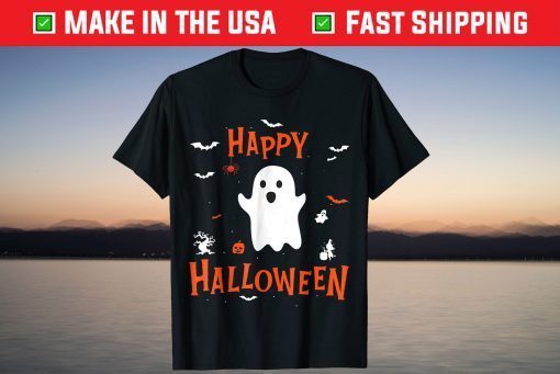 Happy Halloween 2021 Cute Ghost Trick or Treat T-Shirt