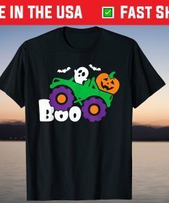 Happy Halloween Night Boo Truck Pumpkin Bats T-Shirt