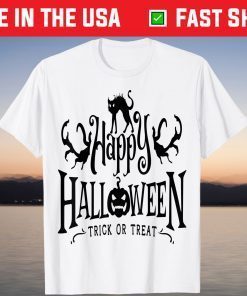 Happy Halloween Trick Or Treat Party Lazy Halloween Costume Gift Shirt