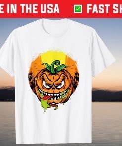 Happy Halloween pumpkin scary face Classic T-Shirt