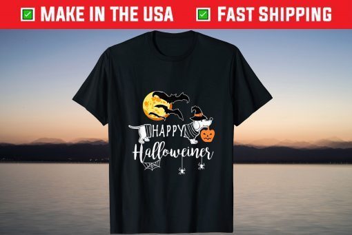 Happy Halloweiner Dachshund Halloween Dog Tee Shirt