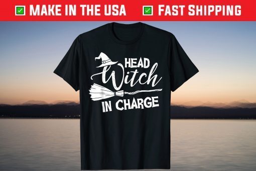 Head Witch In Charge Happy Halloween Tee Shirt