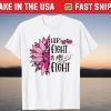Her Fight Is My Fight Leopard Sunflower Breast Cancer Month Unisex T-Shirt