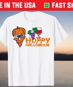 Hoppy Halloween Funny Halloween Wine Costume T-Shirt