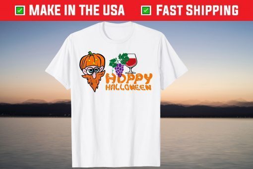 Hoppy Halloween Funny Halloween Wine Costume T-Shirt