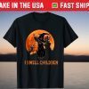 I Smell Children Witch Black Cat Halloween Broom Gift Shirt