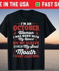 I'm An October Queen Born In October 2021 Shirt