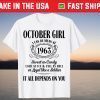 Im October Girl 1963 Birthday Born In October 1963 Tee Shirt