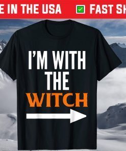 I'm With The Witch Halloween Cute Couple Costume Shirt