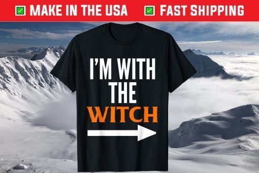 I'm With The Witch Halloween Cute Couple Costume Shirt