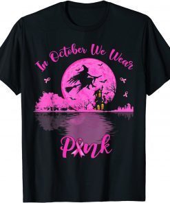 In October We Wear Pink Halloween Breast Cancer Awareness Unisex Shirt