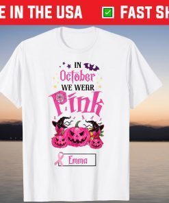 In October We wear Pink Halloween Gift Shirt