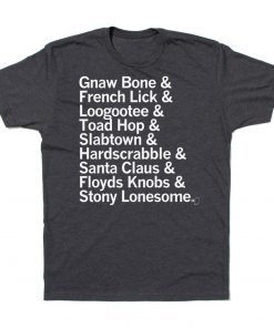Indiana Town Names Official Shirt