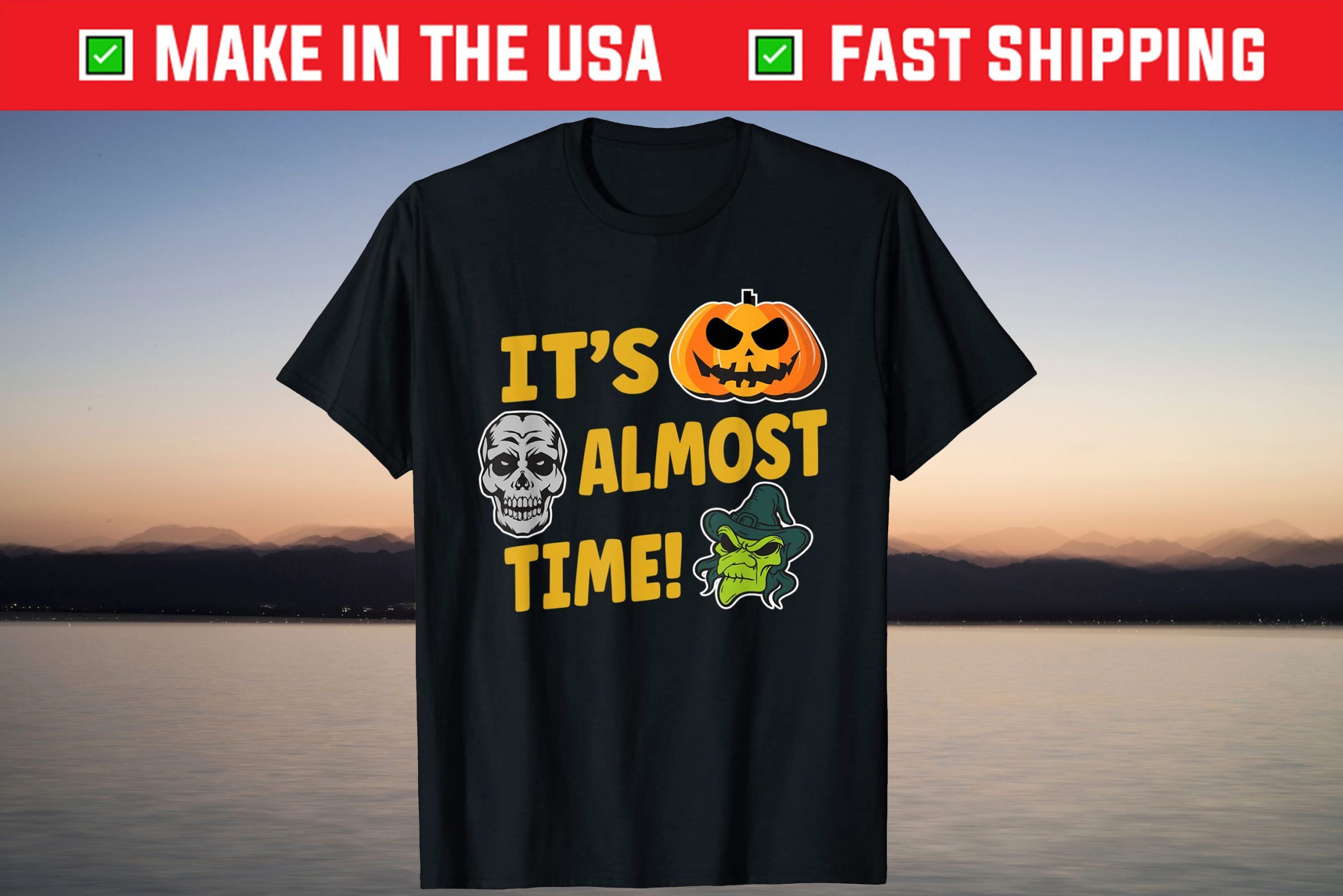 It’s Almost Time! Halloween Pumpkin Witch T-Shirt It's Almost Time! Halloween Pumpkin Witch T-Shirt