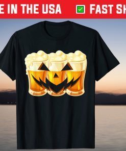 Jack O'Lantern Pumpkin Beer Mug Drinker Halloween Costume Gift Shirt