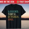 Legend Since October 1961 60th Birthday 60 Years Old Tee Shirt