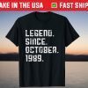 Legend Since October 1989 32th Birthday 32 Years Old Tee Shirt