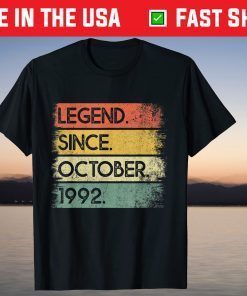 Legend Since October 1992 29th Birthday 29 Years Old Classic T-Shirt