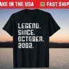 Legend Since October 2002 19th Birthday 19 Years Old Gift Shirt