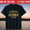 Legendary Since October 1956 65 Years Old 65th Birthday Tee Shirt