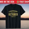 Legendary Since October 1977 44th Birthday 44 Years Old 2021 Shirt
