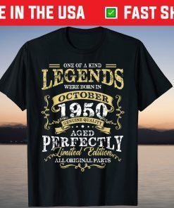 Legends October 1950 71th Birthday 71 Years Old 2021 Shirt