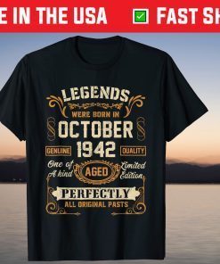 Legends Were Born In October 1942 79Th Birthday Gift Shirt