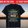 Legends Were Born In October 1954 67th Birthday 67 Years Old Us 2021 Shirt